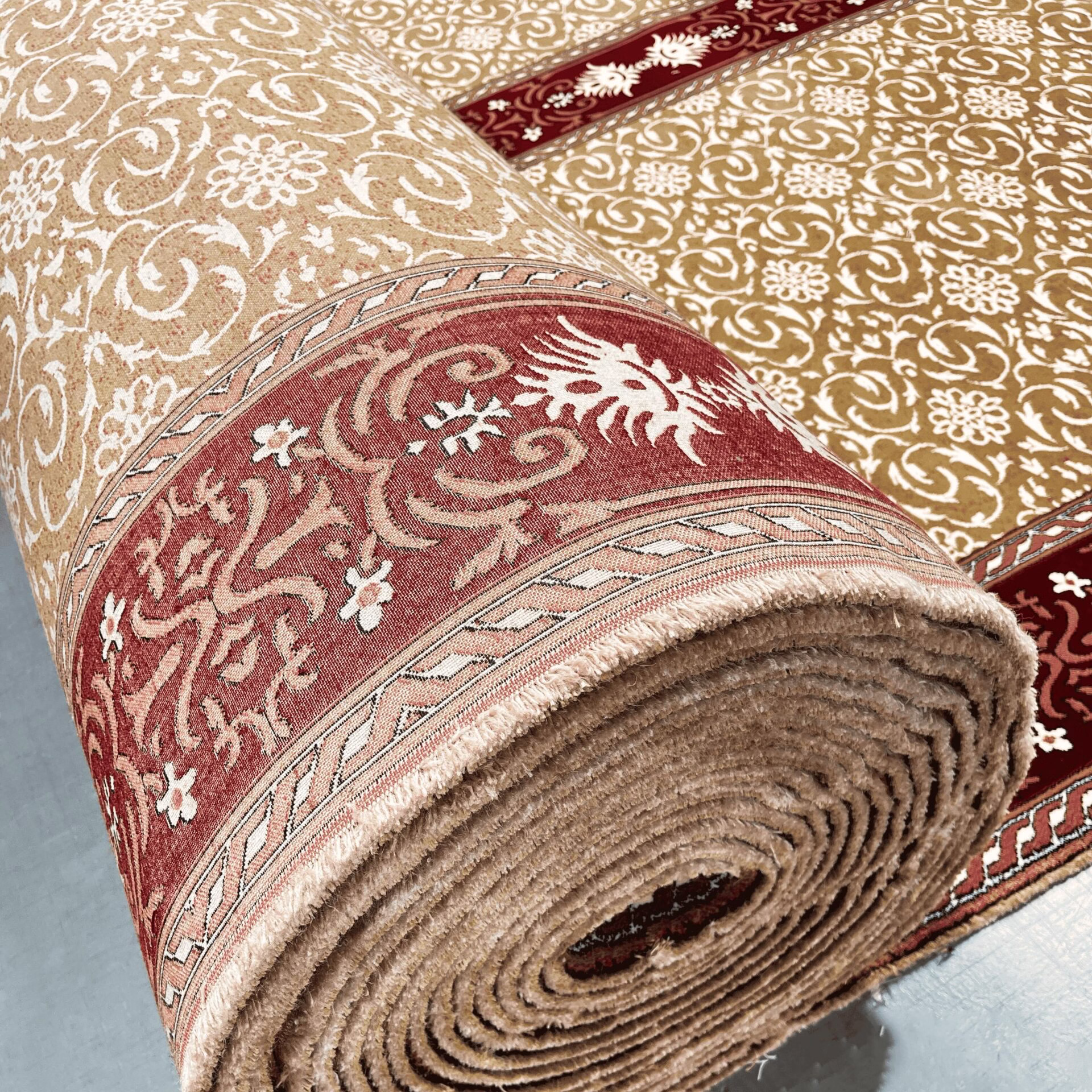 Maamur Mosque carpet rolls available in Dubai from Mostafawi Carpets
